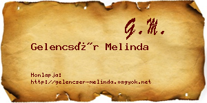Gelencsér Melinda névjegykártya