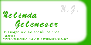 melinda gelencser business card